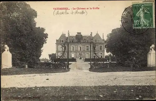 Ak Vatimesnil Meurthe et Moselle, Le Chateau et la Grille