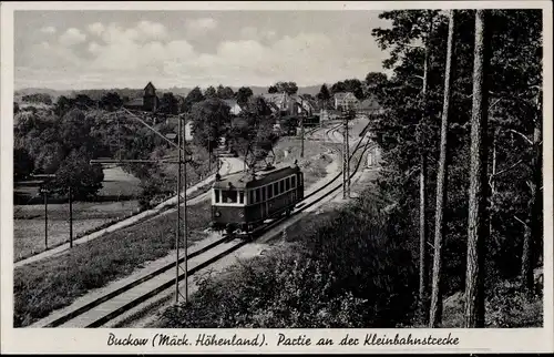 Ak Buckow in der Märkischen Schweiz, Kleinbahnstrecke