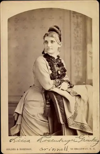 Kabinett Foto Lina Rosenberger Grünberg, Portrait