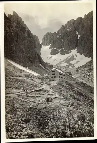 Foto Südtirol Italien, Langkofelhütte, Berglandschaft, Plattkofel