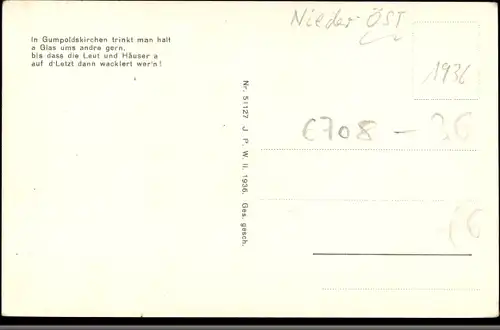 Ak Gumpoldskirchen in Niederösterreich, aus dem Wirtshaus komm ich raus, Juxkarte