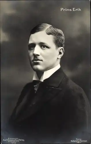 Ak Prinz Erik von Schweden, Portrait