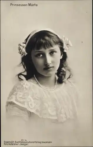 Ak Prinzessin Märtha von Schweden, Spätere Ehefrau von König Olav V. v. Norwegen