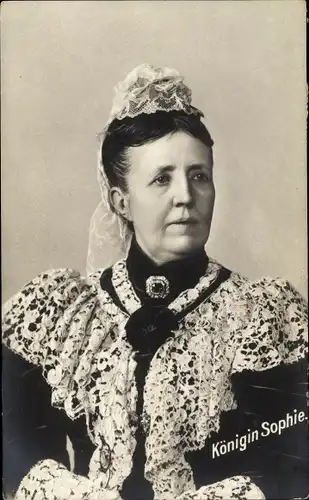 Ak Königin Sophia von Schweden, Sophia von Nassau, Gemahlin Oskar II., Portrait