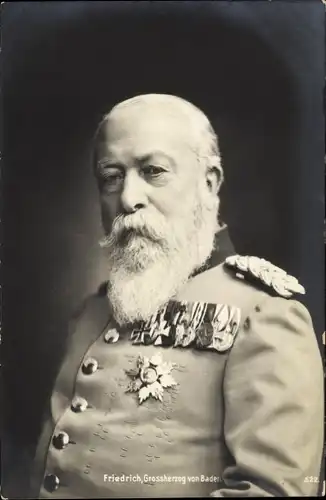 Ak Großherzog Friedrich I. von Baden, Portrait