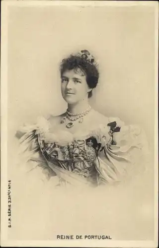 Ak Amélie d’Orléans, Königin von Portugal, Portrait