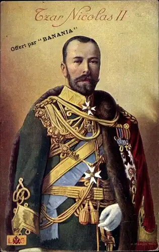 Künstler Ak Zar Nikolaus II. von Russland, Portrait