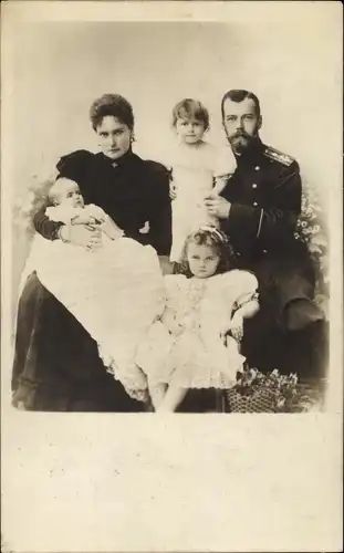 Ak Zar Nikolaus II. von Russland, Alexandra Fjodorowna, Alix von Hessen Darmstadt, Töchter