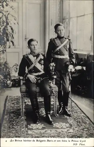 Ak Thronfolger Prinz Ferdinand und Prinz Kyrill von Bulgarien