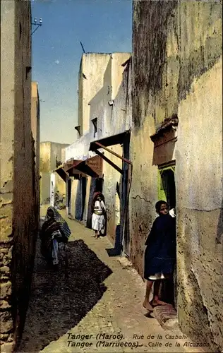 Ak Tanger Marokko, Rue de la Casbah