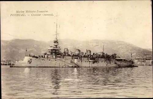Ak Französisches Kriegsschiff Pothuau, Croiseur-cuirasse
