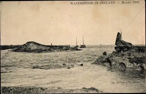 Ak Zeeland, Watersnood, Maart 1906