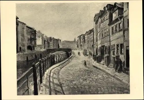 Künstler Ak Nagel, Otto, Berlin, Friedrichsgracht, Brücke