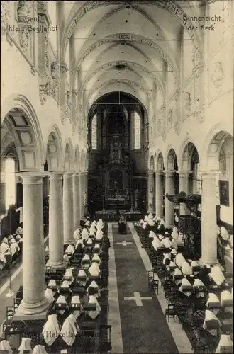Ak Gand Gent Ostflandern, Binnenzicht der Kerk