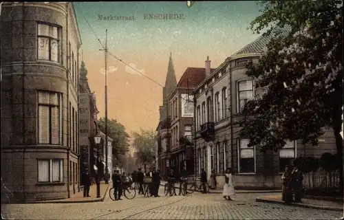 Ak Enschede Overijssel Niederlande, Marktstraat