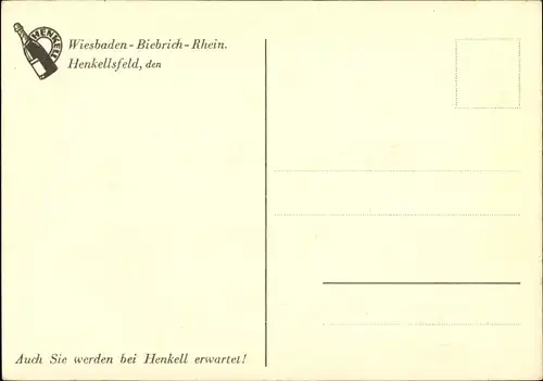 Ak Wiesbaden Biebrich in Hessen, Sektkellerei Henkell u. Co., Kellereingang