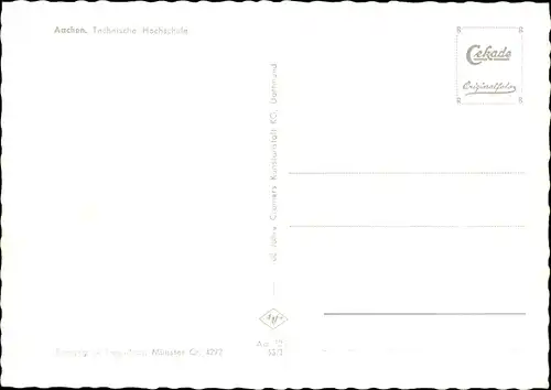 Ak Aachen in Nordrhein Westfalen, Technische Hochschule, Fliegeraufnahme