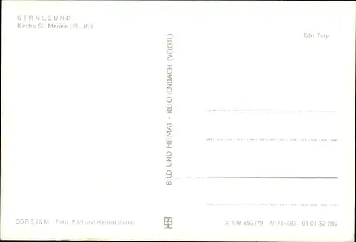 Ak Stralsund in Vorpommern, Kirche, St. Marien