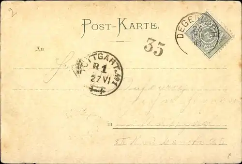 Ak Degerloch Stuttgart in Württemberg, Der Aussichtsturm