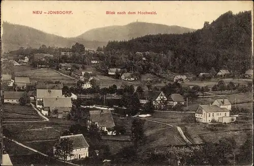 Ak Neujonsdorf Sachsen, Blick nach dem Hochwald, Stadtansicht