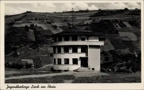 Ak Lorch im Rheingau Hessen, Jugendherberge Lorch im Wispertal, Außenansicht, Berge