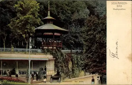 Ak Schlangenbad im Taunus Hessen, Musikpavillon