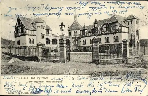 Ak Bad Pyrmont in Niedersachsen, Genesungsheim Friedrichshöhe