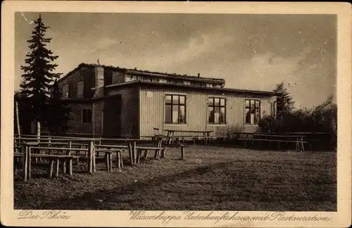 Ak Gersfeld in der Rhön Hessen, Wasserkuppe, Unterkunftshaus und Restauration