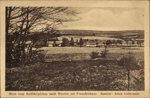 Ak Knüllwald in Hessen, Blick vom Knüllköpfchen nach Westen mit Fremdenhaus