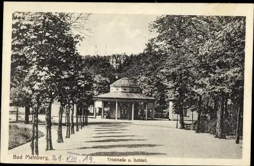 Ak Horn Bad Meinberg im Kreis Lippe, Trinkhalle und Schloss