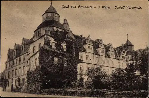 Ak Varenholz Kalletal in Lippe, a.d. Weser, Schloss Varenholz, Außenansicht