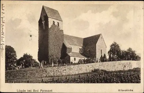 Ak Lügde bei Bad Pyrmont, Blick auf die Kilianskirche