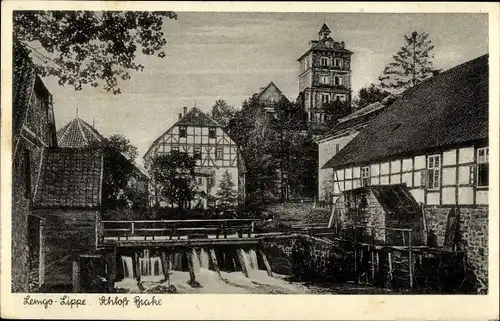 Ak Lemgo in Lippe, Schloss Brake, Mühle