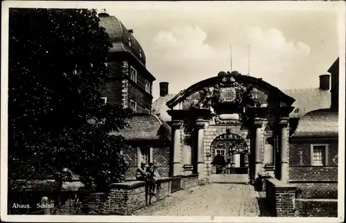 Ak Ahaus im Münsterland Westfalen, Schloss, Eingangsportal