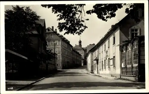 Ak Ebersdorf in Thüringen, Straßenblick auf Kirchturm