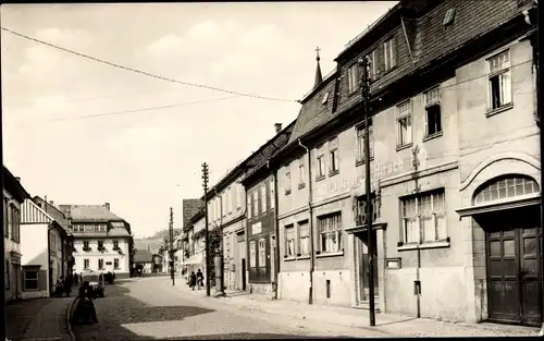 Ak Gehren in Thüringen, Untere Marktstraße, HO Goldener Hirsch, Rathaus
