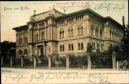 Ak Gotha in Thüringen, Neue Lebensversicherungsbank, Außenansicht