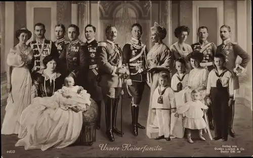 Ak Kaiser Wilhelm II. mit seiner Familie, Preußisches Kaiserhaus, Liersch 4403
