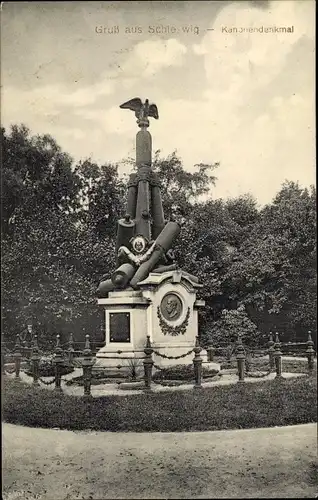 Ak Schleswig an der Schlei, Kanonendenkmal