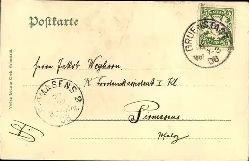 Ak Grünstadt in der Pfalz, Kirchheimerstraße