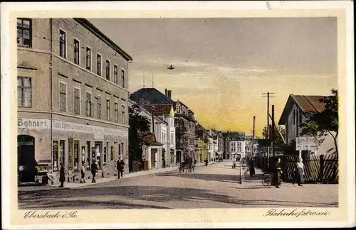 Ak Ebersbach in Sachsen Oberlausitz, Bahnhofstraße, Handlung Behnert