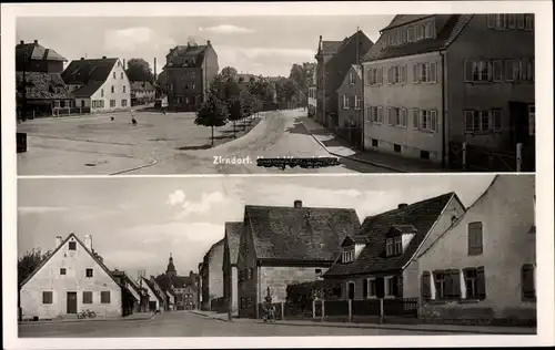 Ak Zirndorf in Mittelfranken, Straßenpartie, Platz