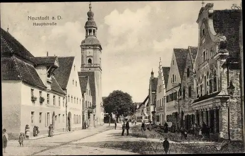 Ak Neustadt an der Donau Niederbayern, Hauptstraße, Kirche