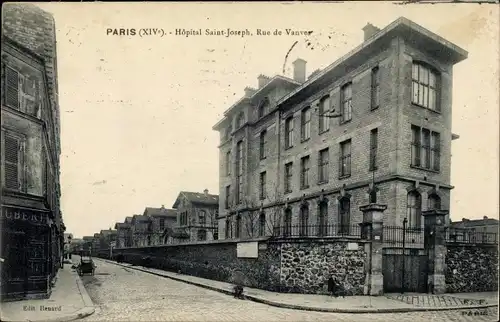 Ak Paris XIV Observatoire, Hopital Saint Joseph, Rue de Vanves