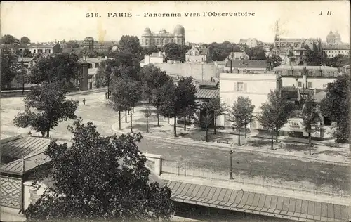 Ak Paris XIV Observatoire, Panorama vers l'Observatoire, Sternwarte