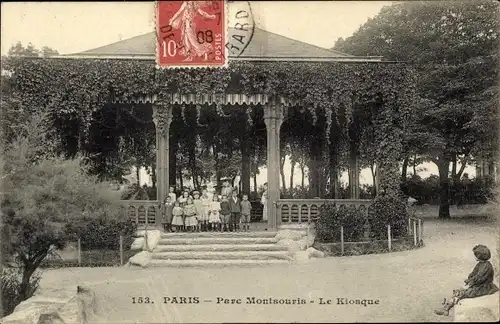 Ak Paris XIV Observatoire, Parc de Montsouris, Le Kiosque