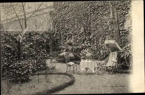 Ak Paris XIV Observatoire, Villa, Gartenansicht