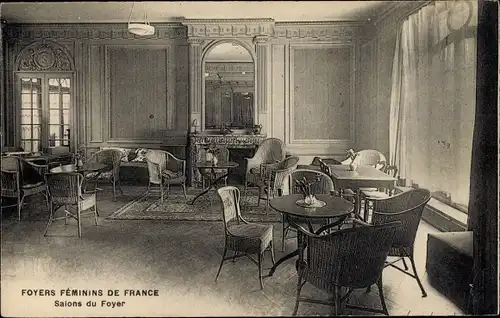 Ak Paris VIII, Foyers Feminins de France, Salons du Foyer
