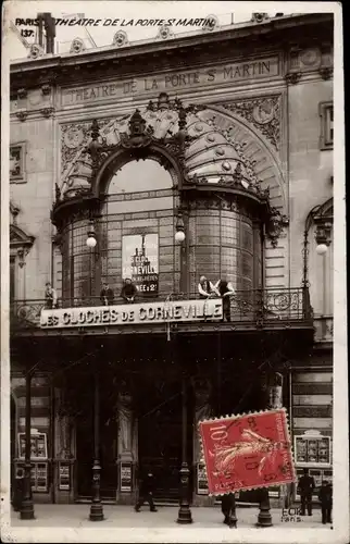 Ak Paris X, Theatre de la Porte Saint Martin, Les Cloches de Corneville