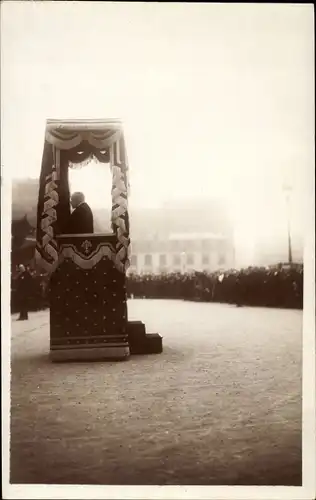 Ak Paris VII, Les Invalides, Funerailles du Marechal Foch 1929, M. Poincaré